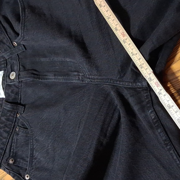 ABERCROMBIE & FITCH Jeans Women 28 / 6 BLACK LOOSE HIGH RISE Preowned Denim Used - Picture 4 of 8